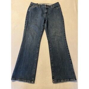Lands End Women's 14 Blue Jeans Original Fit Classic Waist Boot Leg (33 x 29)